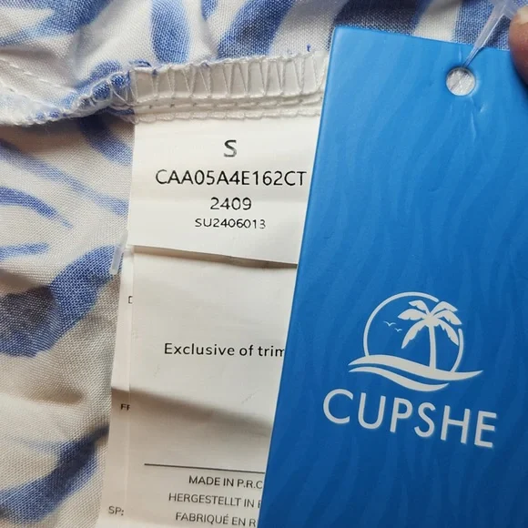 NWT Cupshe Women’s Swim Cover-Up Dress Beach Vacation Resortwear Summer - Picture 4 of 4